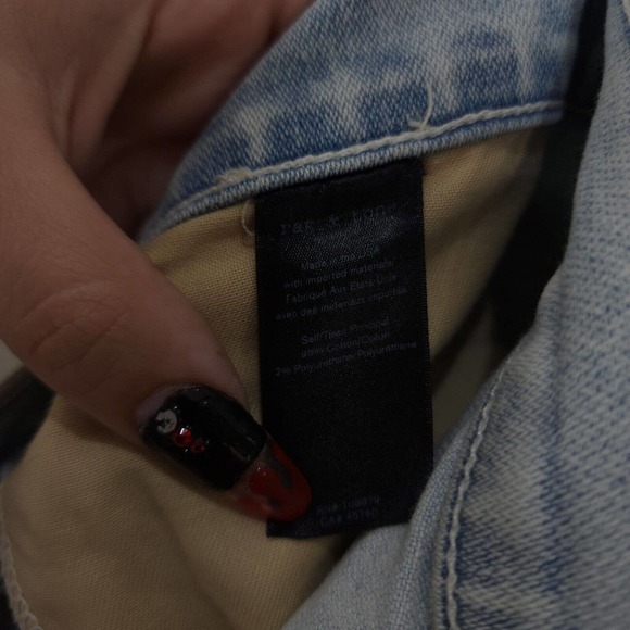 Rag Bone Womens Jeans High Rise Busted Knee Straight Leg Boyfriend Denim Pant 32 - Picture 9 of 11